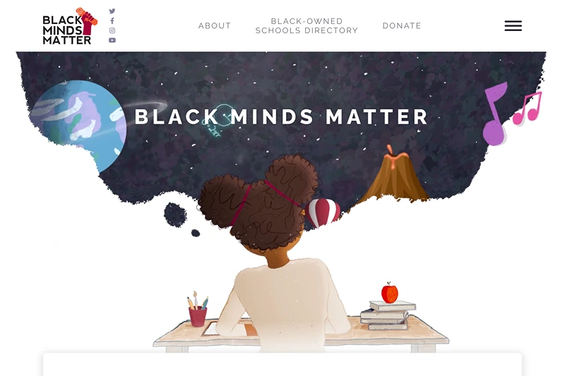 Black Minds Matter Website Screenshot